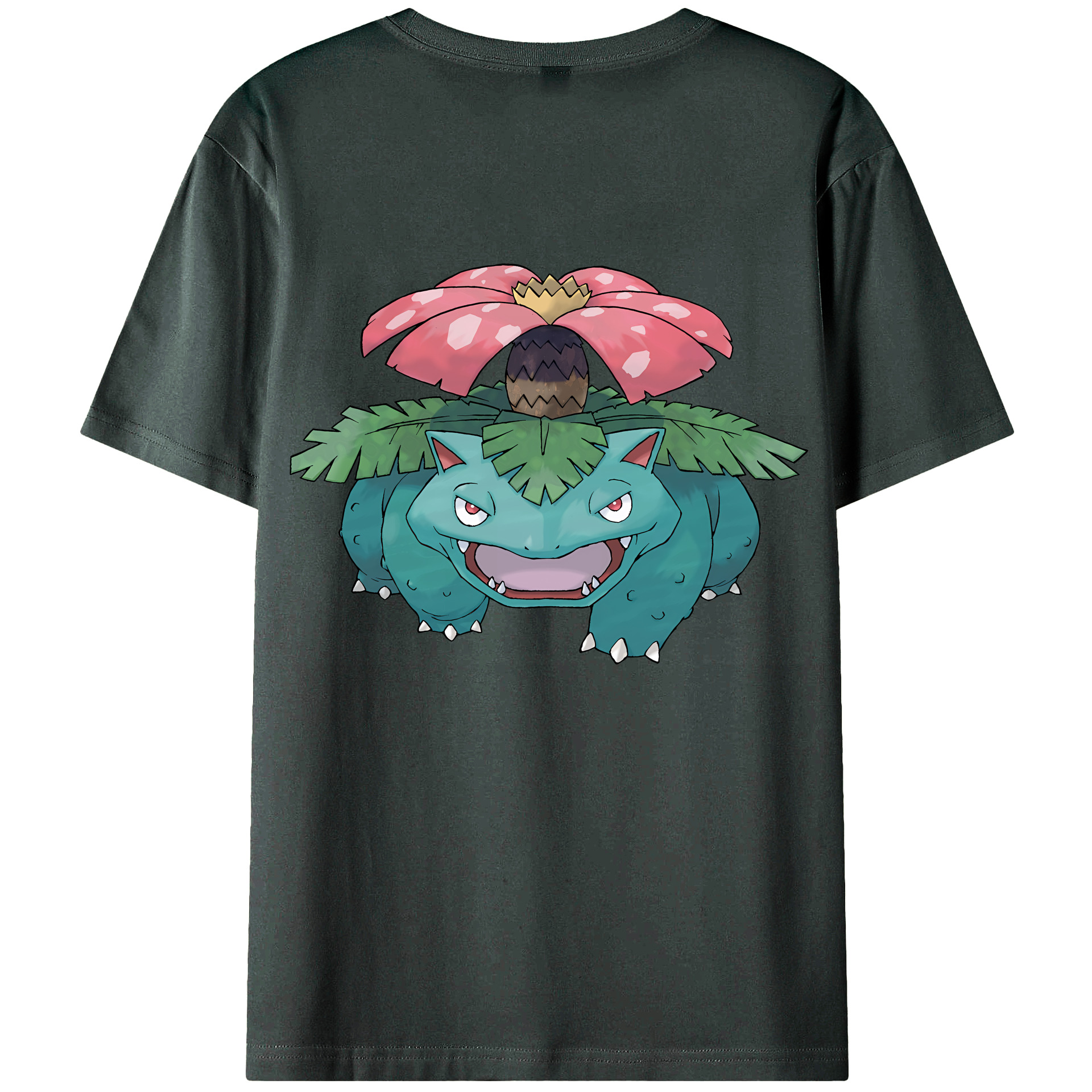 （画像用） ポケットモンスター Pokémon 綿100％ メンズ半袖Tシャツ（バックプリント） 通気性